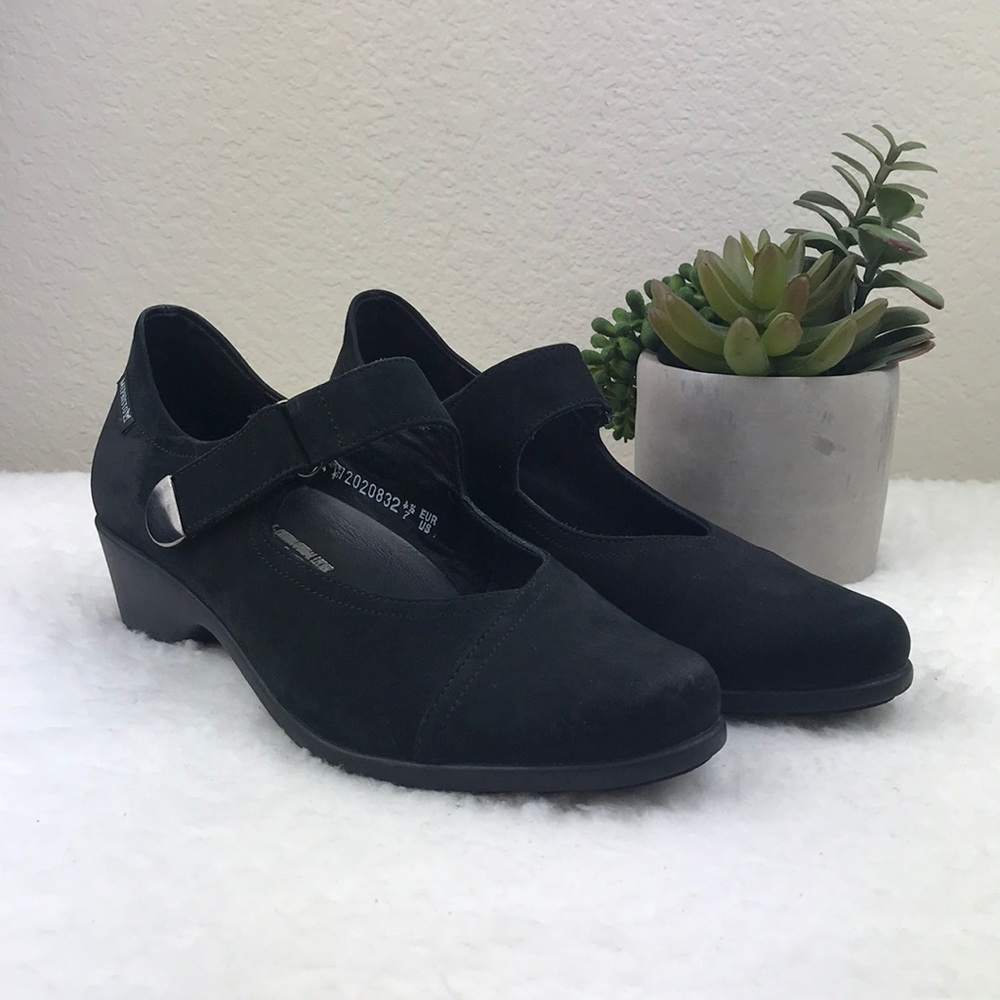 Mephisto Air-Jet Black suede leather shoes 7M